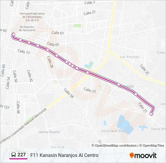 227 Bus Line Map