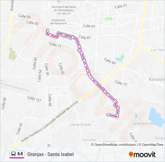 64 Bus Line Map