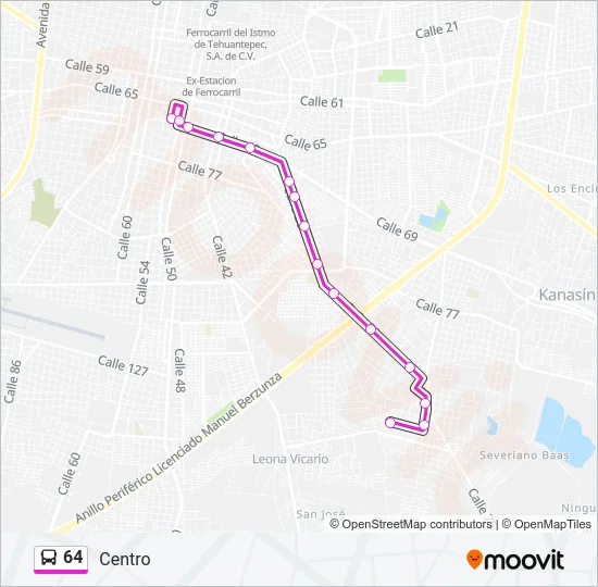 64 Bus Line Map