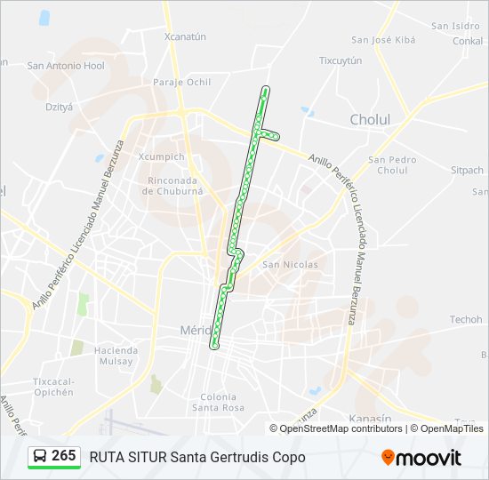 265 Bus Line Map