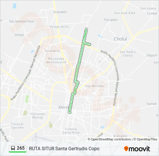 265 Bus Line Map