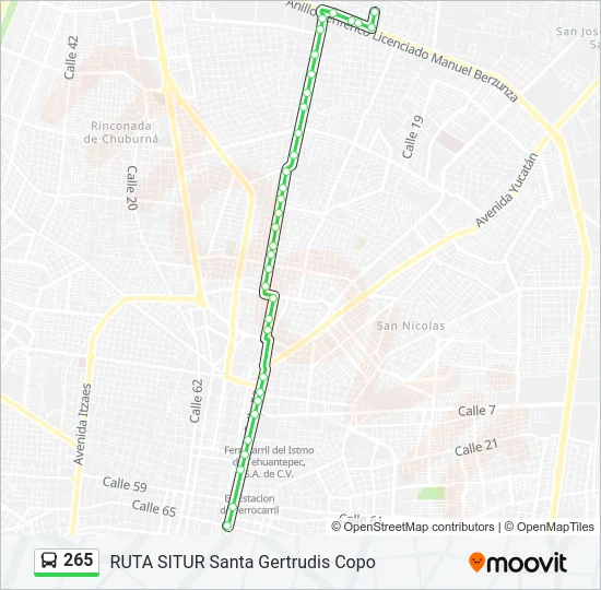 265 Bus Line Map