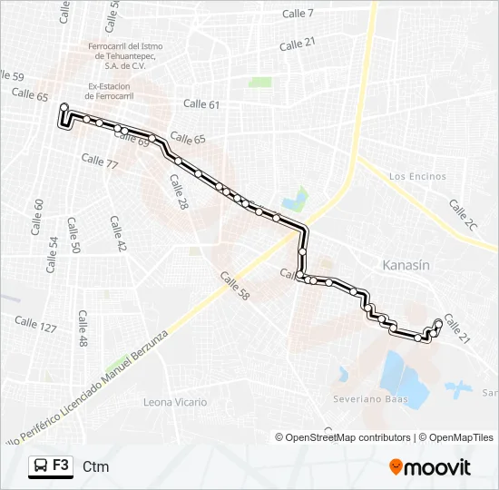 F3 Bus Line Map