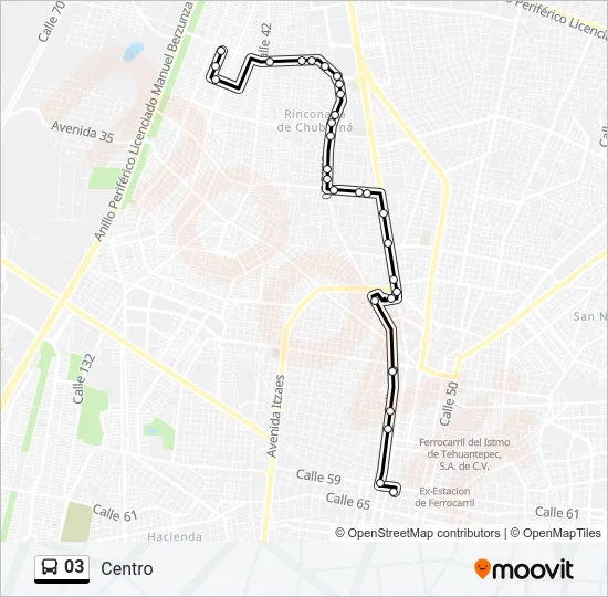 Mapa de 03 de autobús