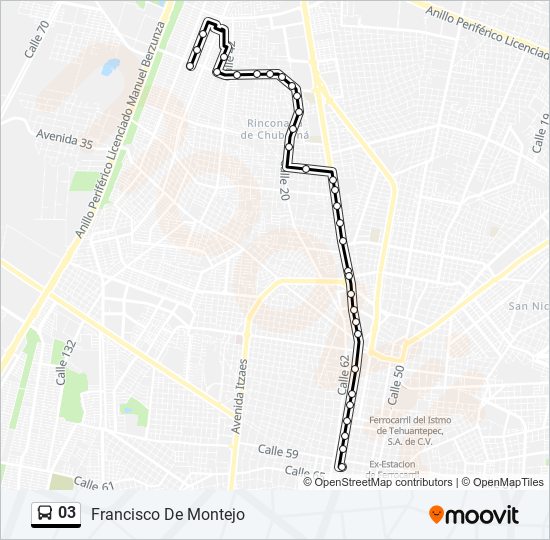 Mapa de 03 de autobús