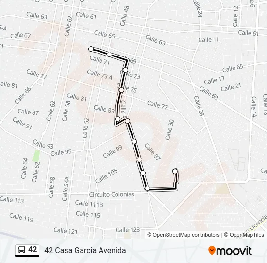 42 Bus Line Map