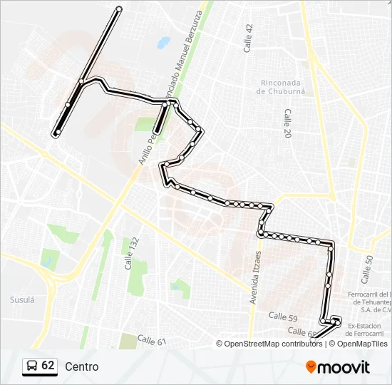 62 Bus Line Map