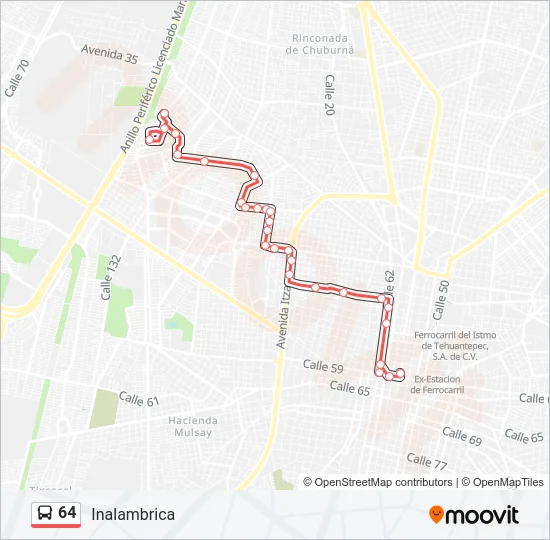 64 Bus Line Map