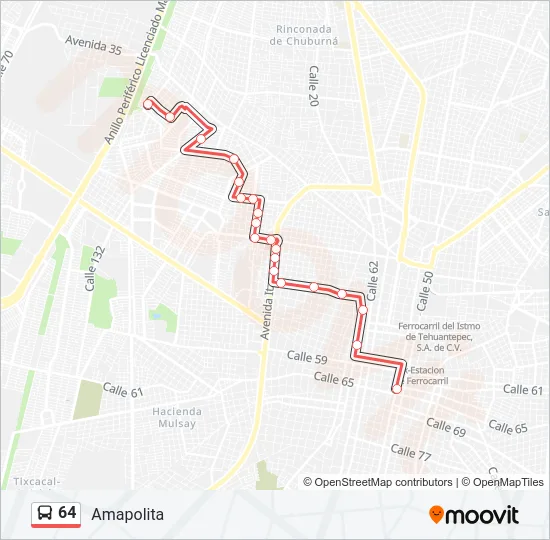 64 Bus Line Map