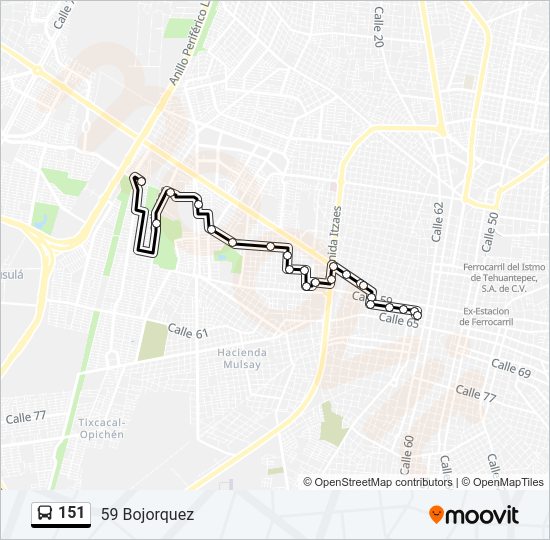 151 Bus Line Map
