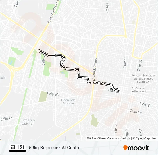 151 Bus Line Map