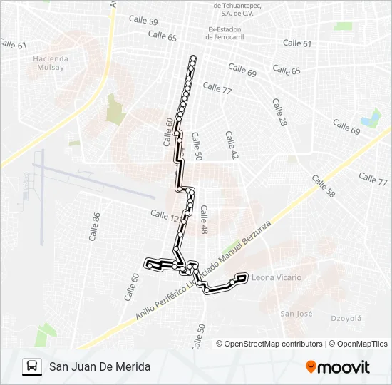 FRACC. - TZAL Bus Line Map