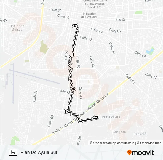 FRACC. - TZAL Bus Line Map
