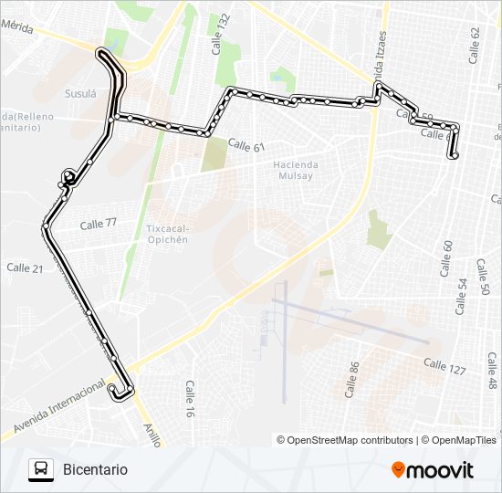 Mapa de CENTRO - FISCALIA de autobús