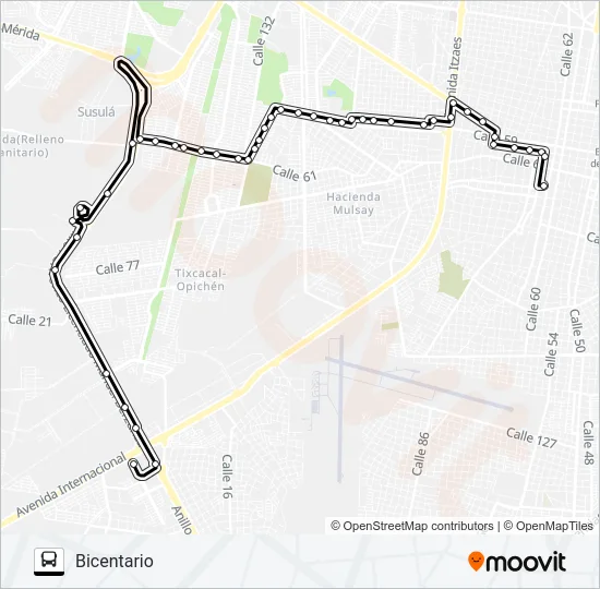 CENTRO - FISCALIA Bus Line Map