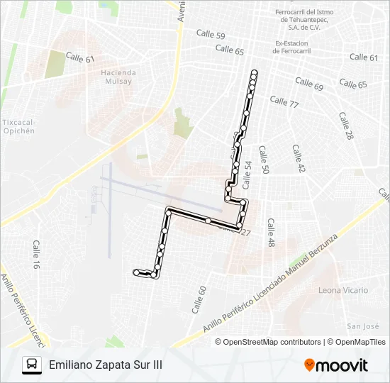 EMILIANO ZAPATA II Bus Line Map
