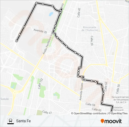 CHENKU - SAN DAMIAN Bus Line Map