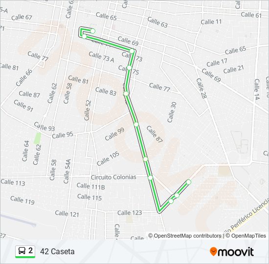 2 bus Line Map