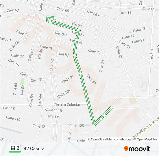 2 Bus Line Map