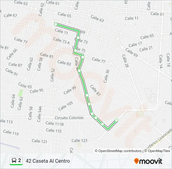 2 Bus Line Map
