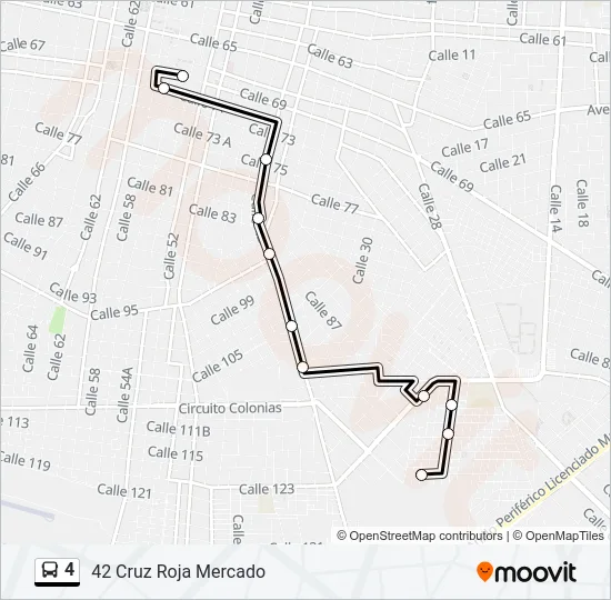 4 Bus Line Map
