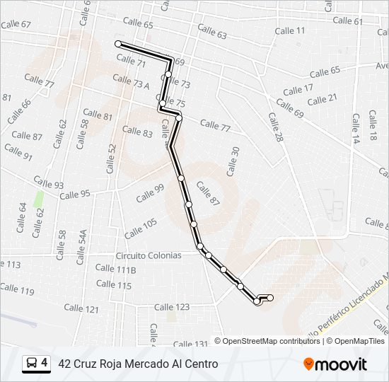 4 Bus Line Map