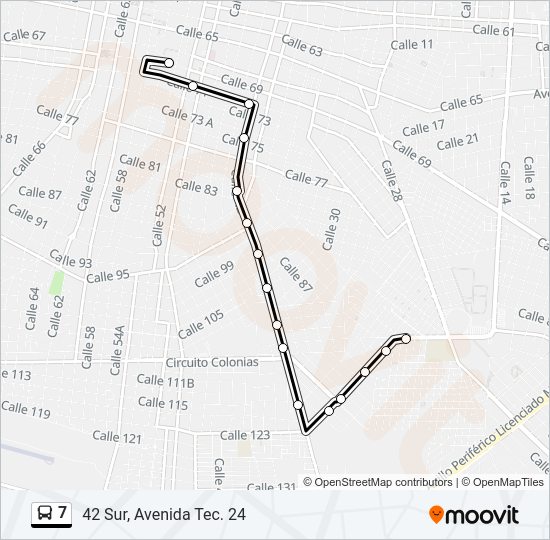 7 Bus Line Map