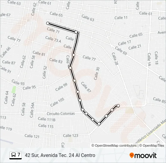 7 Bus Line Map