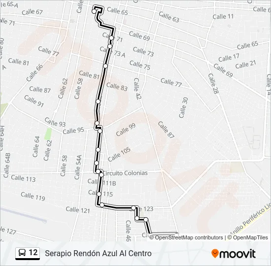 12 Bus Line Map
