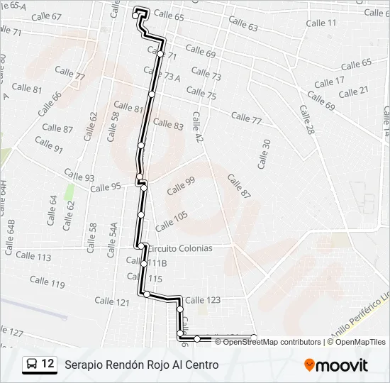 12 Bus Line Map