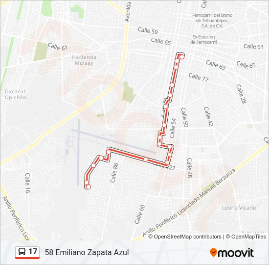 17 Bus Line Map