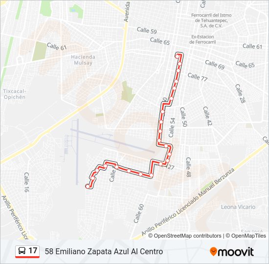 Mapa de 17 de autobús