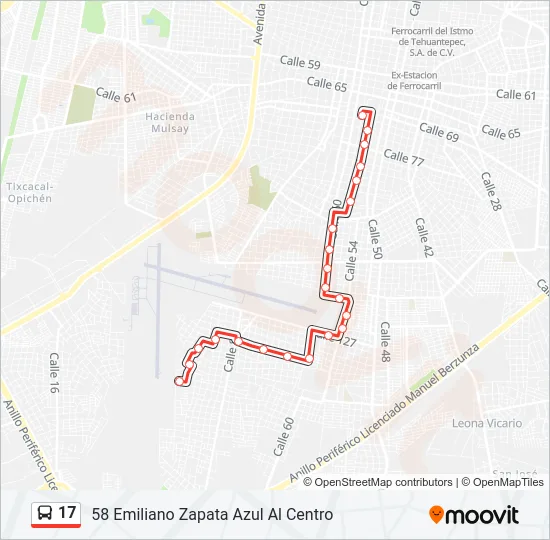 17 Bus Line Map