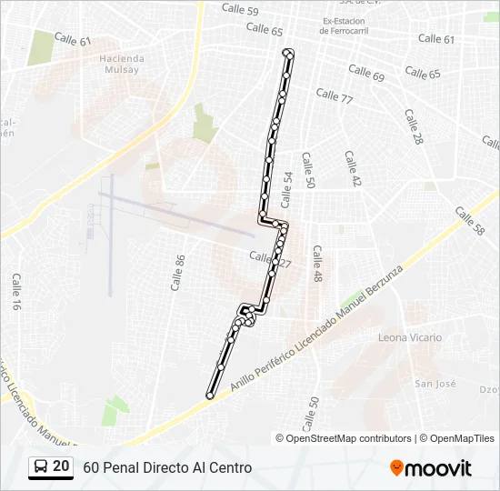 20 Bus Line Map