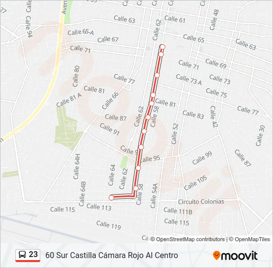 23 Bus Line Map