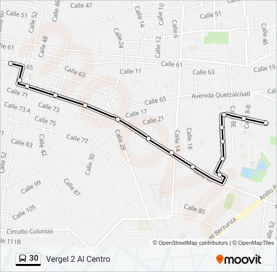 30 Bus Line Map