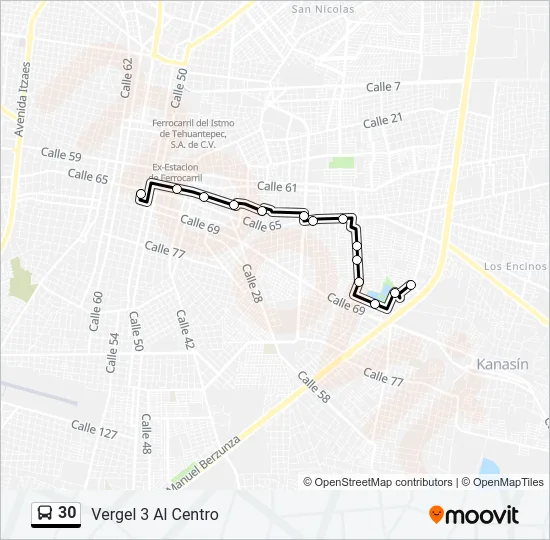30 Bus Line Map
