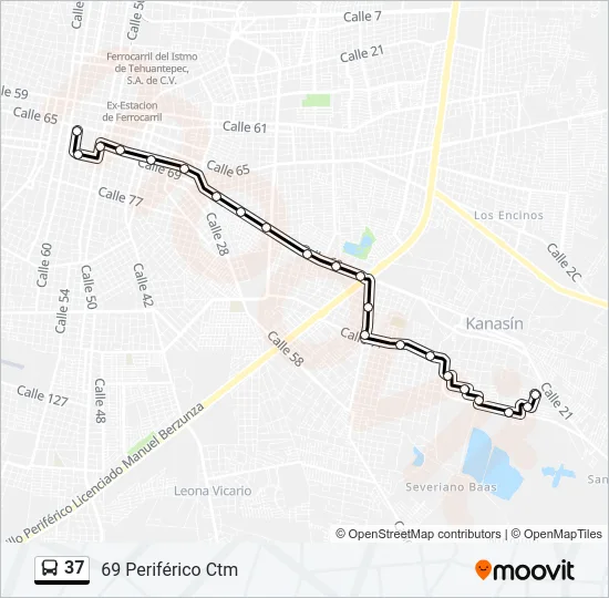 37 Bus Line Map