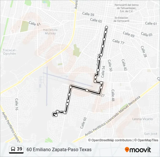 39 Bus Line Map