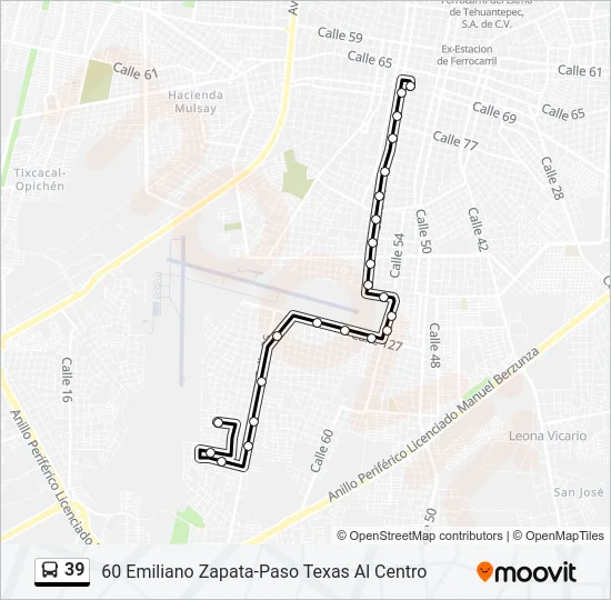 39 Bus Line Map