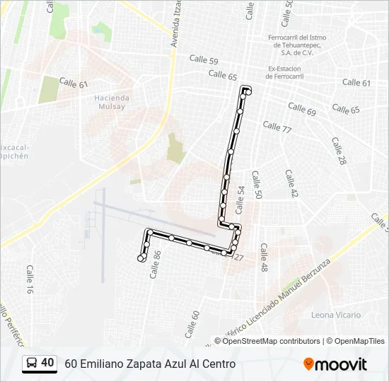 40 Bus Line Map