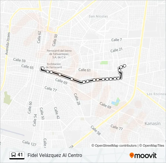 41 Bus Line Map