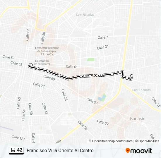 42 Bus Line Map