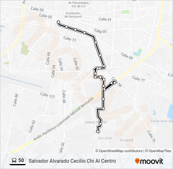 50 Bus Line Map