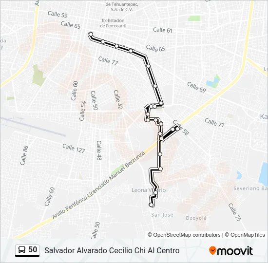 50 Bus Line Map