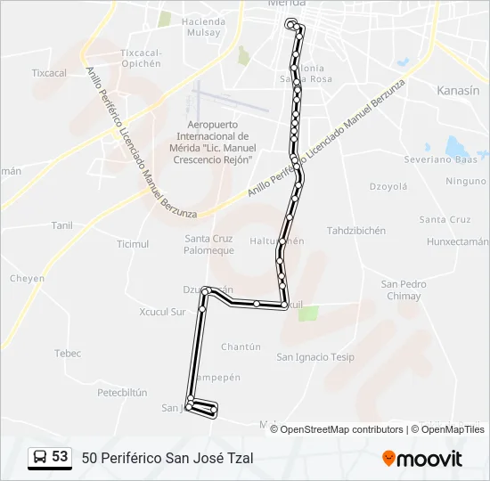 53 Bus Line Map