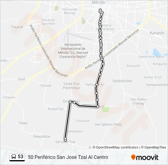 53 Bus Line Map