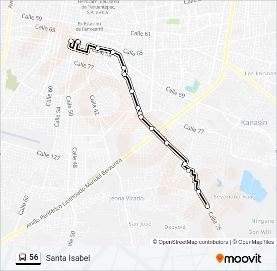 56 Bus Line Map