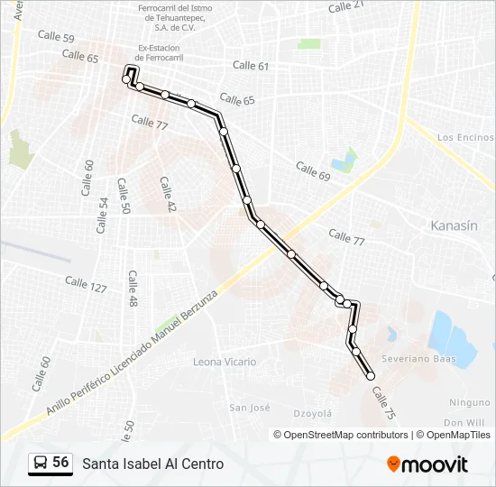 56 Bus Line Map