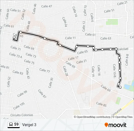 59 Bus Line Map